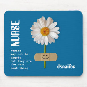 Mousepad Presente de Apreciação da Enfermeira Daisy Smiling