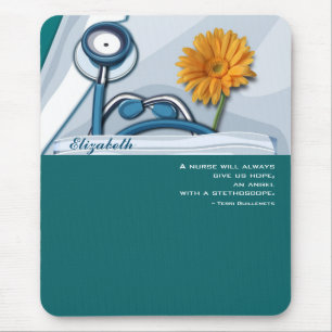 Mousepad Presente de Apreciação de Enfermeiro Stethoscope e
