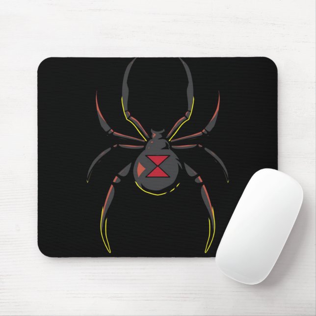 Mousepad Presente de aranha de viúva preta | Amantes De Ara (Com mouse)