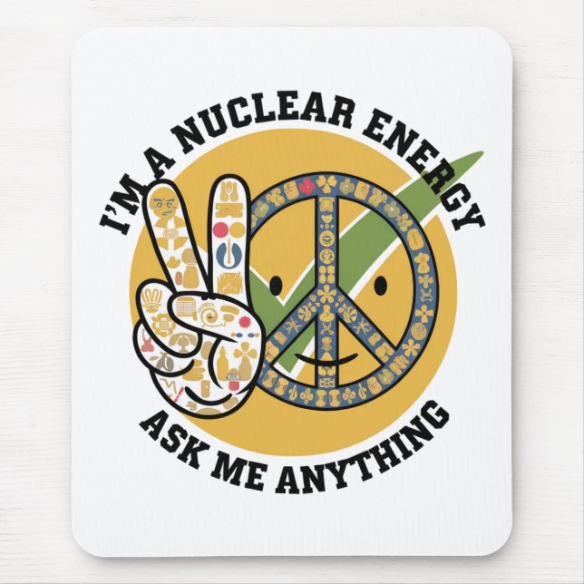 Mousepad Presente de arte do vetor de design de Energia Nuc (Frente)