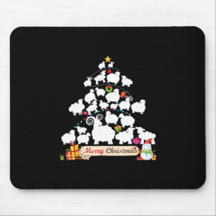 Mousepad Presente de árvore de Natal de ovelha   Presentes