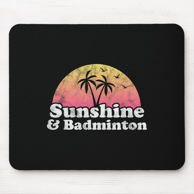 Mousepad Presente de Badminton - Sol e Badminton para Homen (Frente)