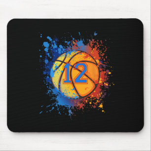Mousepad Presente De Basquete De Aniversário De 12 Anos De