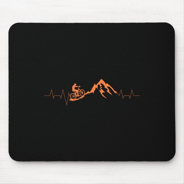 Mousepad Presente de Batimento Cardíaco de Bicicleta de Mon (Frente)