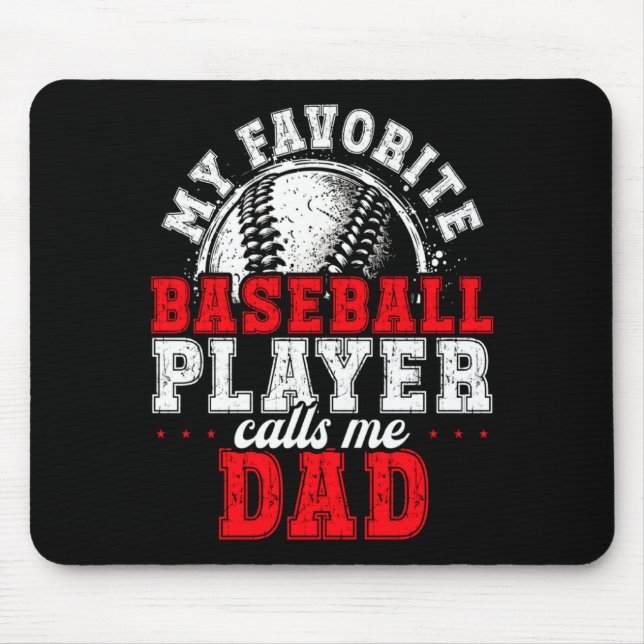 Mousepad Presente de beisebol para a família combinando fot (Frente)
