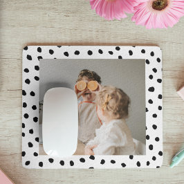 Mousepad Presente de beleza de pontos negros e fotos da fam