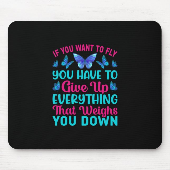 Mousepad Presente de borboleta | Se Quiser Voar (Frente)