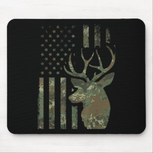 Mousepad Presente de caça à galeria da Camo American Flag B