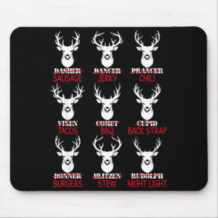 Mousepad Presente de Caça ao Veado Caçador de Todos os Rena