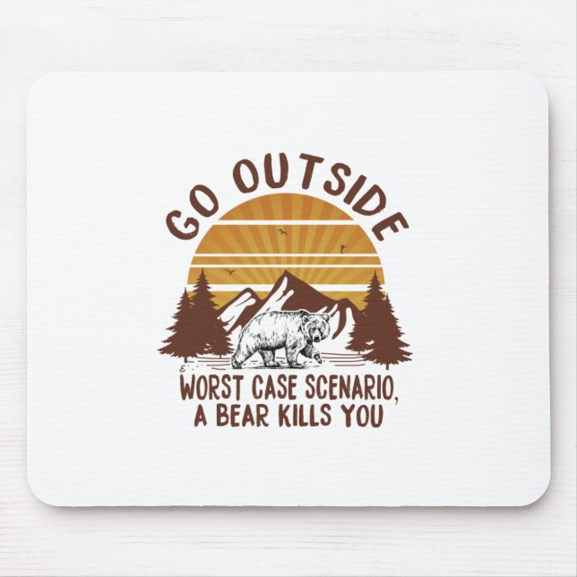 Mousepad Presente de Camper | Saia do pior cenário do cenár (Frente)