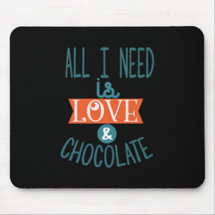Mousepad Presente De casal Preciso De Amor E Chocolate