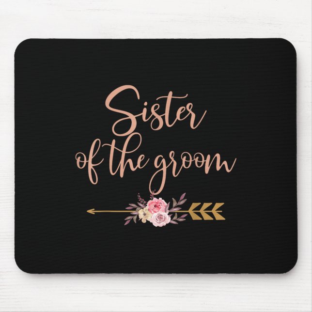 Mousepad Presente De Chuveiro Nupcial Da Irmã Do Noivo Casa (Frente)
