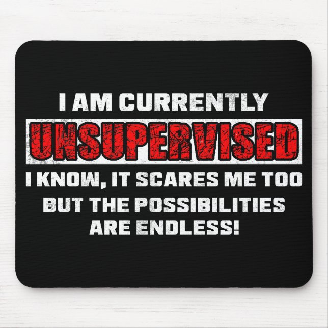 Mousepad Presente de Citação Engraçada e Sarcástica Atualme (Frente)