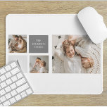 Mousepad Presente de Colagem Familiar Personalizada<br><div class="desc">Apresentando nossa elegante Foto da Colagem de Tendy, a derradeira dádiva familiar que captura memórias queridas de forma personalizada e na moda. Esta colagem cuidadosamente trabalhada mostra os belos momentos e laços partilhados dentro da sua família, fazer-a um presente verdadeiramente especial e sincero. Com o tema elegante das cinzas, essa...</div>