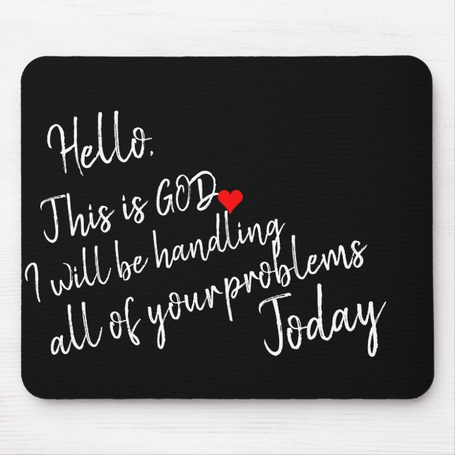 Mousepad Presente de Conforto Calmo para Encorajamento Diár (Frente)
