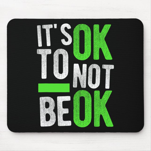 Mousepad Presente de Consciência do Suicídio da Saúde Menta (Frente)