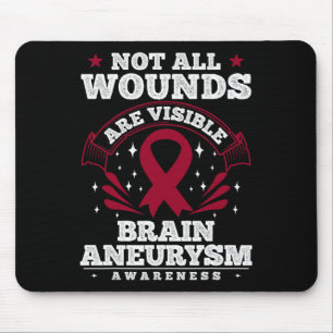 Mousepad Presente de consciência para o neurismo cerebral -