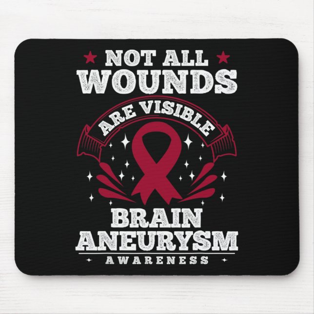 Mousepad Presente de consciência para o neurismo cerebral - (Frente)