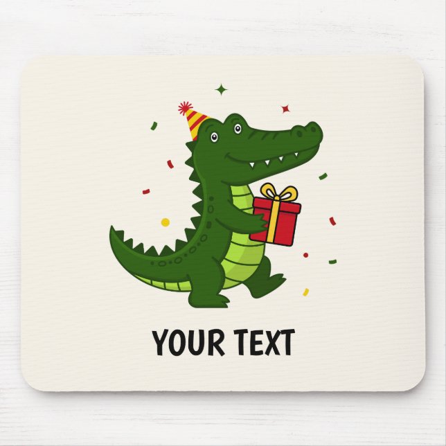 Mousepad Presente de Crocodilo Fofo (Frente)
