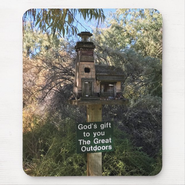 Mousepad Presente de Deus, Excelente ao ar livre, Sinal eng (Frente)