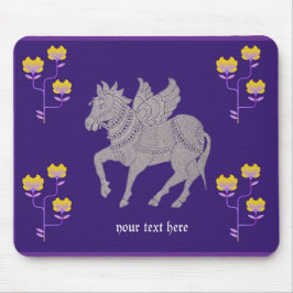 Mousepad Presente de dia de os namorados de cavalo e flor f