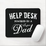 Mousepad Presente de Dia de os pais de assistência de super<br><div class="desc">Engraçado,  super-pai de assistência técnica,  presente de Dia de os pais do mouse Pad. design de tipografia de vintage para o melhor pai do mundo,  melhor pai,  avô,  padrasto,  pai legal,  marido etc. Acessórios de escritório personalizados para ele. Feliz dia dos presentes para os homens.</div>