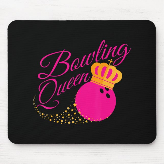Mousepad Presente De Diversão Da Rainha Da boliche Para Gar (Frente)