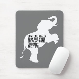 Mousepad Presente de Elefante Branco Literalmente Pior