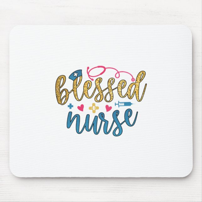 Mousepad Presente de Enfermeira | Enfermeira abençoada (Frente)