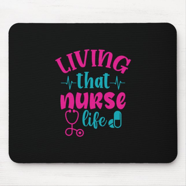 Mousepad Presente de Enfermeira | Viver Que Enfermeira A Vi (Frente)