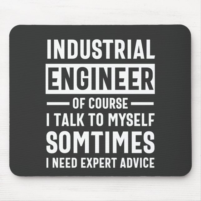 Mousepad Presente de Engenheiro Industrial Engraçado (Frente)