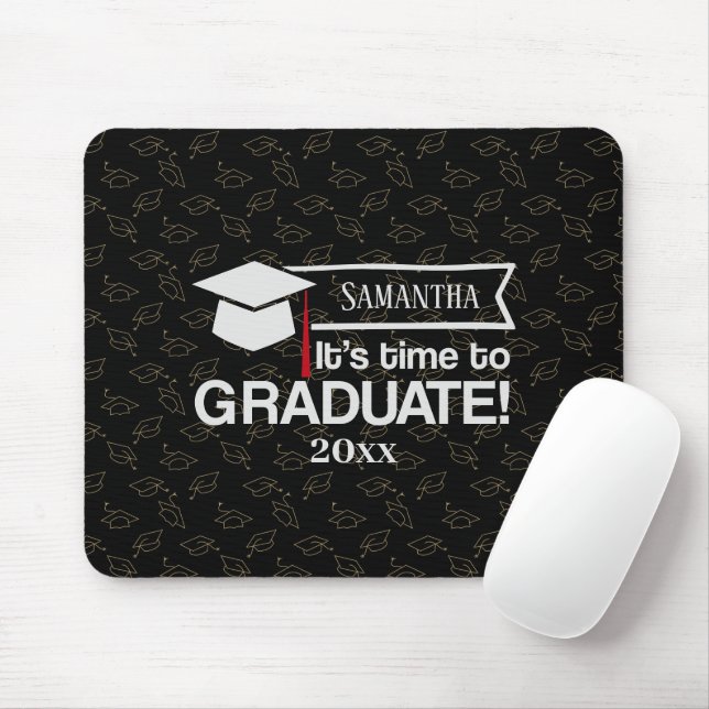 Mousepad Presente de Formatação de Ano e Nome Personalizado (Com mouse)
