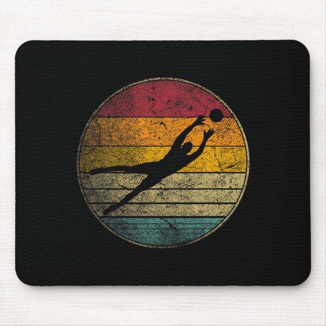 Mousepad Presente de Goleiro de Bola de Futebol Estilo Retr (Frente)