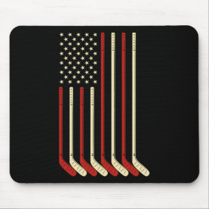 Mousepad Presente de Goleiro de Hóquei Bandeira dos EUA Hóq