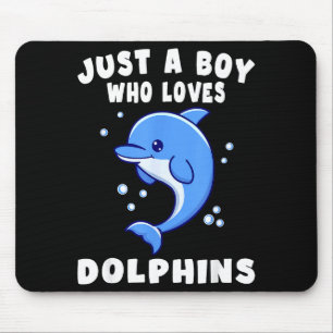 Mousepad Presente de Golfinho para Crianças Apenas um Menin