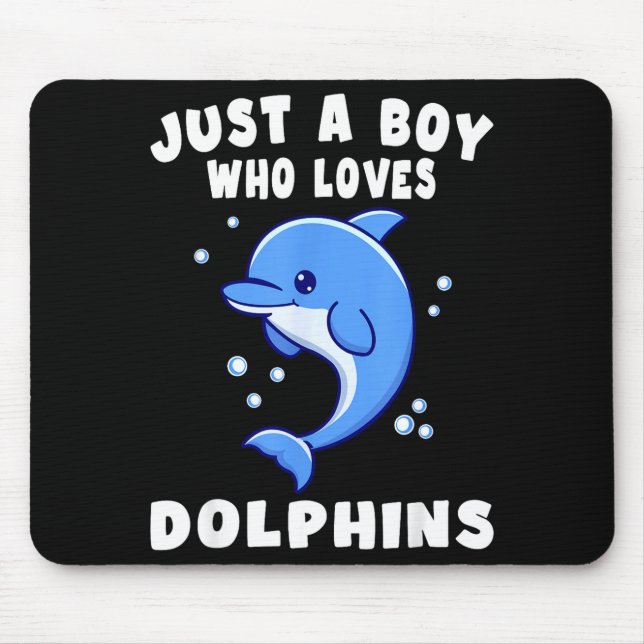 Mousepad Presente de Golfinho para Crianças Apenas um Menin (Frente)