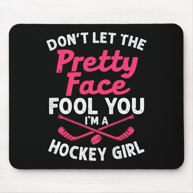 Mousepad Presente De Hockey Para Garotas Para Jogadoras De  (Frente)