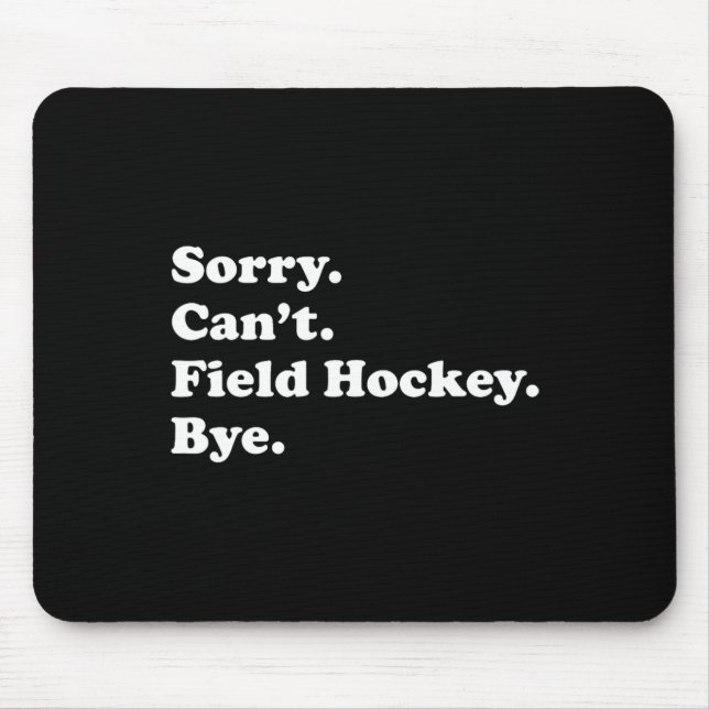 Mousepad Presente de hóquei em campo para homens, mulheres, (Frente)
