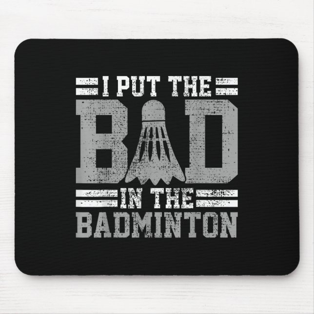 Mousepad Presente de jogador com ditado engraçado de badmin (Frente)