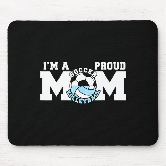 Mousepad Presente de Mãe de Futebol Volei Orgulhosa Para Mã (Frente)
