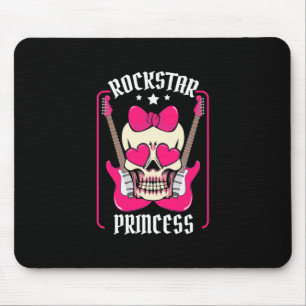 Mousepad Presente de Natal Caveira de Princesa Rockstar