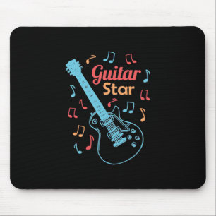 Mousepad Presente de Natal Estrela Orgulhosa Guitarrista