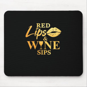 Mousepad Presente de Natal Lábios Vermelhos e Golinhos de