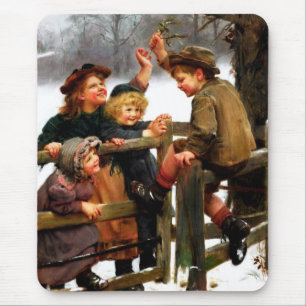 Mousepad Presente de Natal Vintage Art 