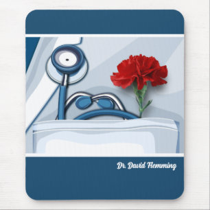 Mousepad Presente de Nome de Médico Personalizado