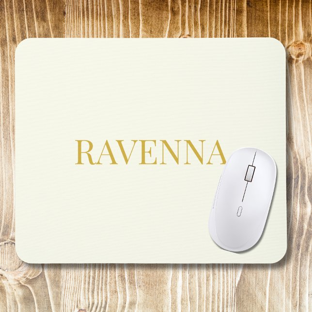 Mousepad Presente de Nome Serif Personalizado Luxo Creme Pa (Criador carregado)