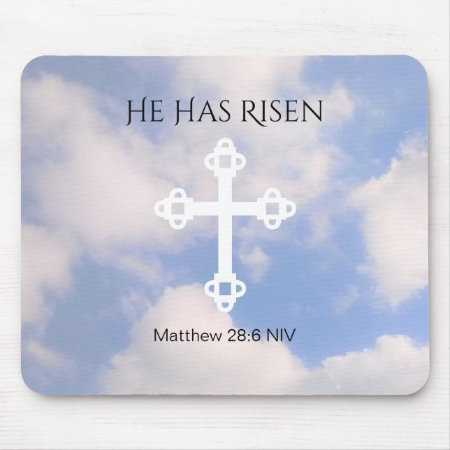 Mousepad Presente de Páscoa azul na ressurreição do céu nub (Frente)