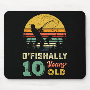 Mousepad Presente de pesca para criança de 10 anos 10 anos