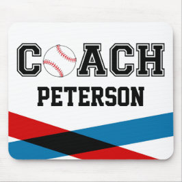 Mousepad Presente de professor de baseball personalizado
