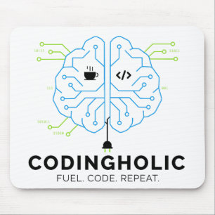 Mousepad Presente de Programador Cérebro Tech Codingholic